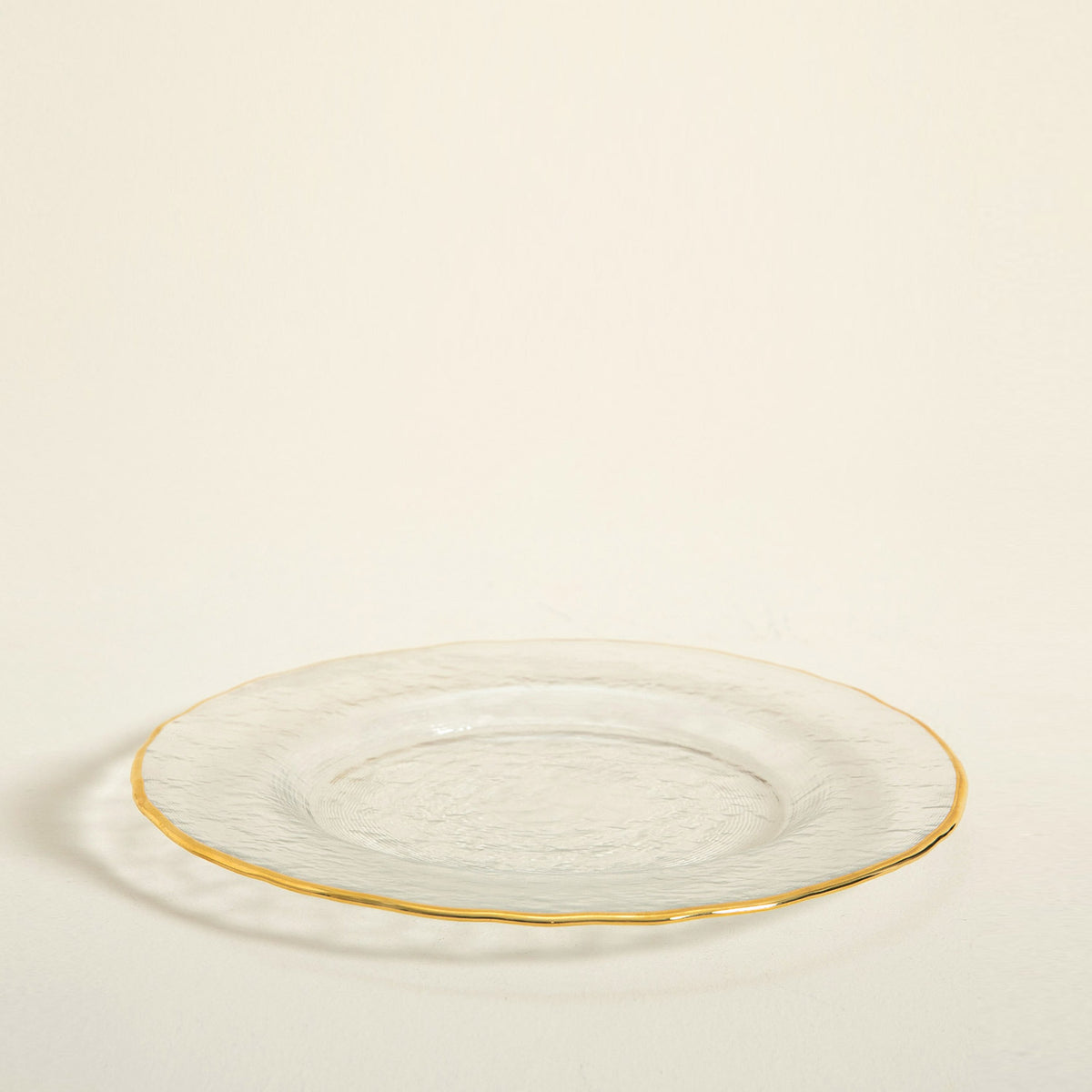 Chakra Ice  Plate 22 Cm Transparent/Gold