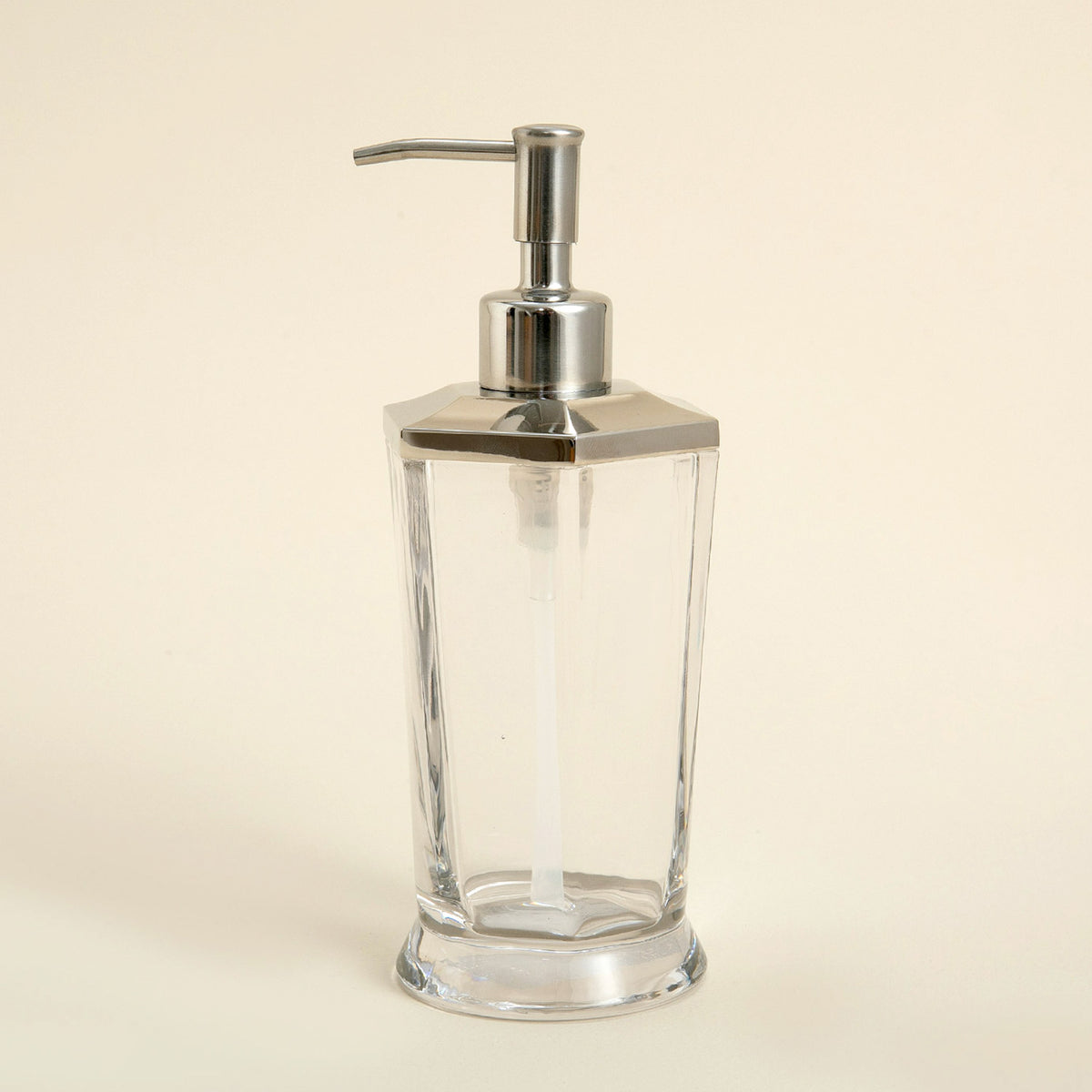 Chakra Hexa Liquid Soap Dispenser Transparent