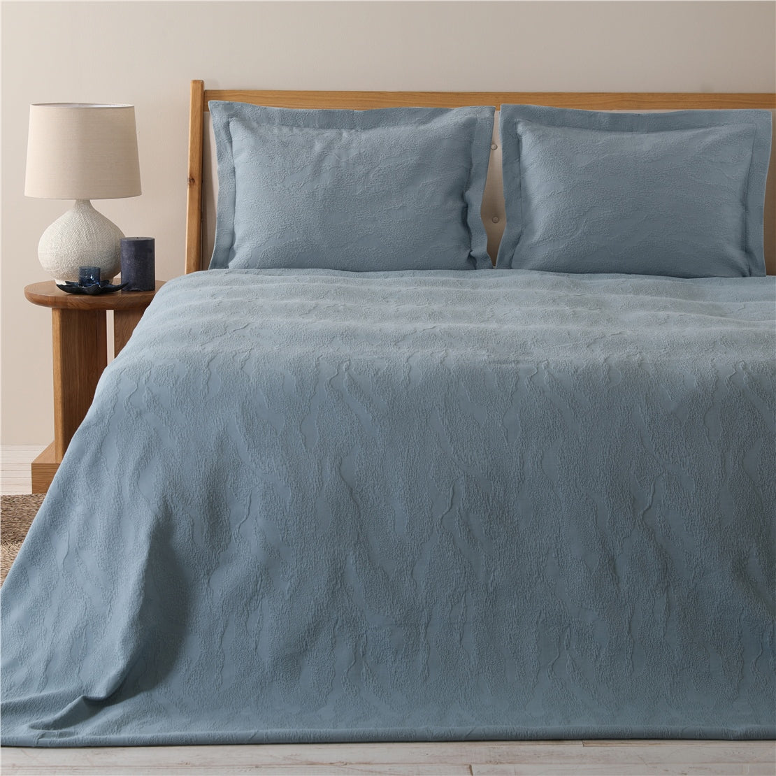 طقم غطاء سرير إيما مقاس كينغ 280 × 250 سم أزرق فاتح من شاكرا