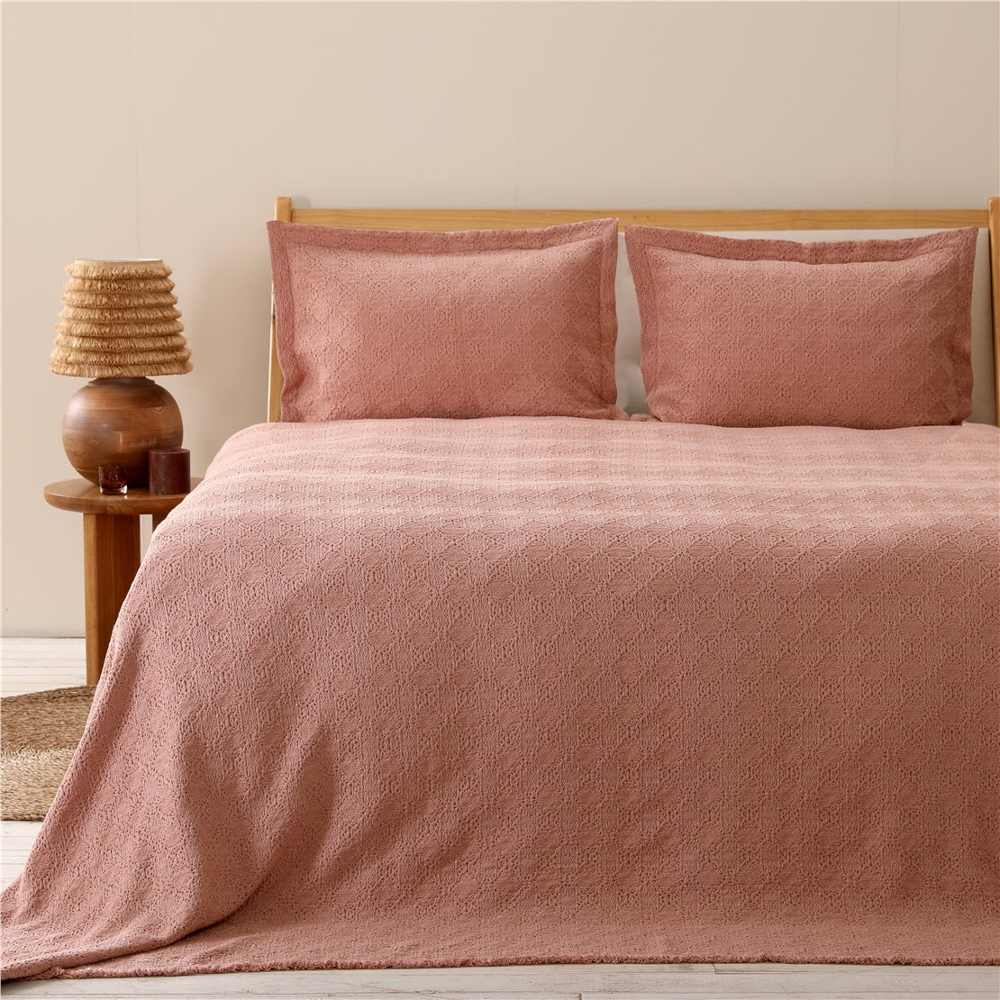 طقم غطاء سرير صوفيا مقاس ثنائي 240 × 250 سم سيمون داكن من شاكرا