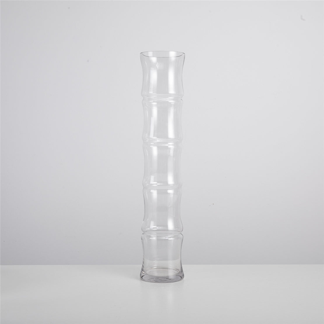 مزهرية زجاجية مقاس L ‏12 × 12 × 60 × 12 سم شفاف من شاكرا